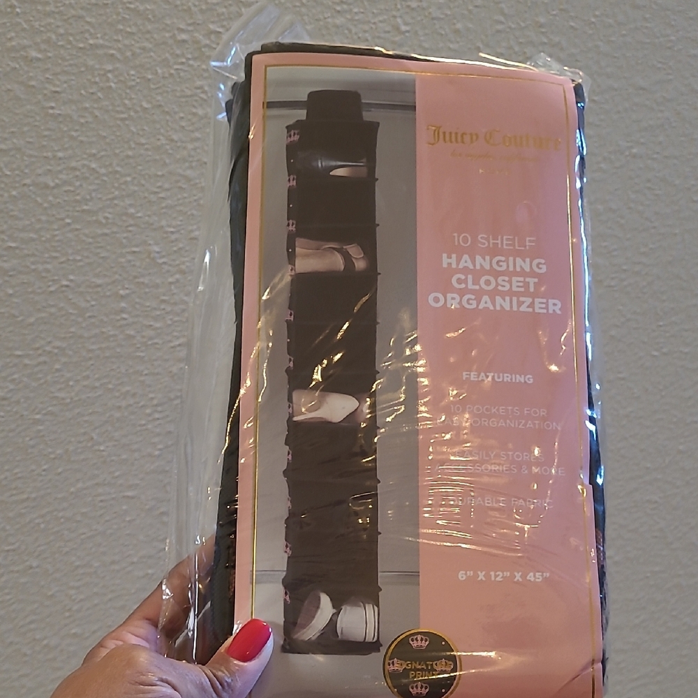 Juicy Couture Black Hanging Closet Organizer